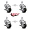 Service Caster 3.5 Inch Black Polyurethane Swivel 12mm Threaded Stem Caster Set with Brake SCC-TS20S3514-PPUB-BLK-TLB-M1215-4 - alternate 4